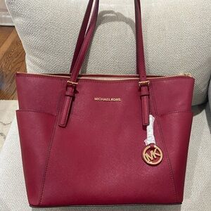 Michael Kors Red Tote Bag